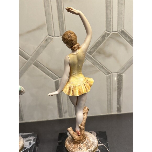 TWO Vintage Simonetti Depose Italy Ballerina Figurines #351 & 352 Carrara Marble - Picture 12 of 15